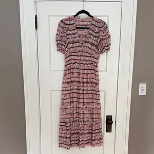 Ulla Johnson Pink Striped Dress